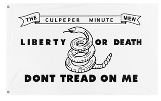 A mockup of the custom flag 'Culpeper Flag' on a white background