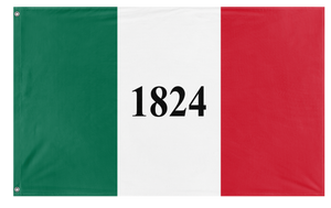 A mockup of the custom flag 'Alamo Flag' on a white background