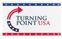 A mockup of the custom flag 'Turning Point USA flag' on a white background