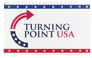 A mockup of the custom flag 'Turning Point USA flag' on a white background