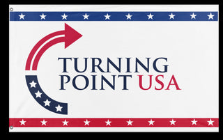 A mockup of the custom flag 'Turning Point USA flag' on a white background