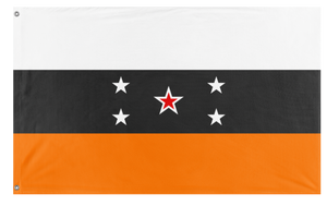 A mockup of the custom flag 'American Sovereign Republic flag' on a white background