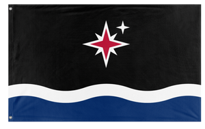 A mockup of the custom flag 'Grand Union of Grand Manan flag' on a white background