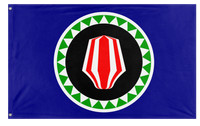 A mockup of the custom flag 'Boungainville flag' on a white background