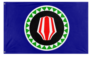 A mockup of the custom flag 'Boungainville flag' on a white background