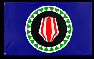 A mockup of the custom flag 'Boungainville flag' on a white background