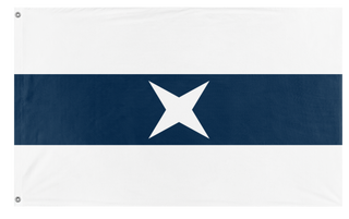 A mockup of the custom flag 'Norbrithia flag' on a white background