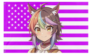 A mockup of the custom flag 'Oshi Vtuber flag' on a white background