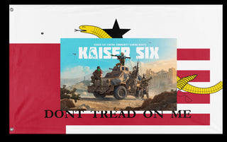 A mockup of the custom flag 'T flag' on a white background