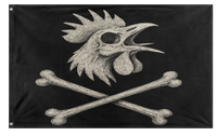 A mockup of the custom flag '853 Jolly Roger flag' on a white background