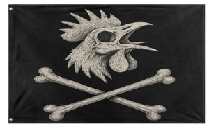 A mockup of the custom flag '853 Jolly Roger flag' on a white background