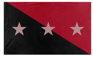 A mockup of the custom flag 'Tonopah Peoples Republic flag' on a white background