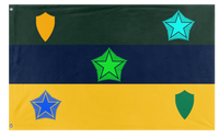 A mockup of the custom flag 'La Federation pro neutral flag' on a white background