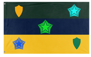 A mockup of the custom flag 'La Federation pro neutral flag' on a white background