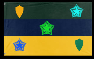 A mockup of the custom flag 'La Federation pro neutral flag' on a white background