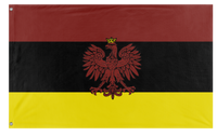 A mockup of the custom flag 'Kingdom of Helos flag' on a white background
