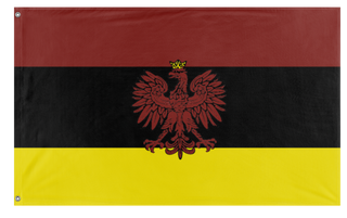 A mockup of the custom flag 'Kingdom of Helos flag' on a white background