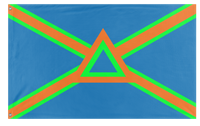 A mockup of the custom flag 'Imperia flag' on a white background