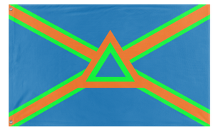 A mockup of the custom flag 'Imperia flag' on a white background