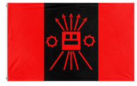 A mockup of the custom flag 'FALANGD flag' on a white background