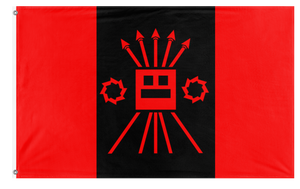 A mockup of the custom flag 'FALANGD flag' on a white background