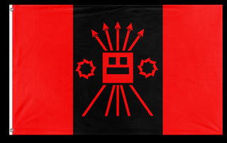 A mockup of the custom flag 'FALANGD flag' on a white background