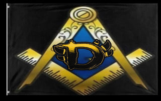 A mockup of the custom flag 'Demonlist flag' on a white background