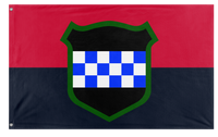 A mockup of the custom flag '99th DIV flag' on a white background