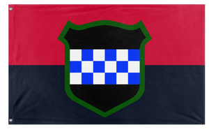 A mockup of the custom flag '99th DIV flag' on a white background