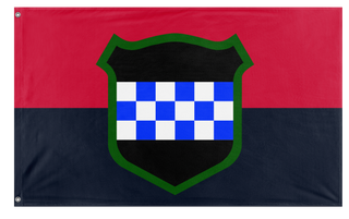A mockup of the custom flag '99th DIV flag' on a white background