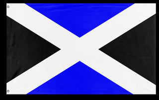 A mockup of the custom flag 'Jacob D flag' on a white background