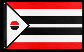 A mockup of the custom flag 'Arapaho Nation flag' on a white background