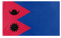 A mockup of the custom flag 'Nepal Protest Flag' on a white background