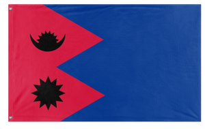 A mockup of the custom flag 'Nepal Protest Flag' on a white background