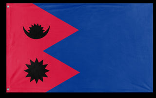 A mockup of the custom flag 'Nepal Protest Flag' on a white background