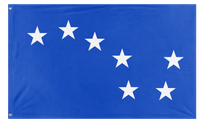A mockup of the custom flag 'Starry Plough Blue flag' on a white background