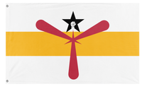 A mockup of the custom flag 'Raised fist flag' on a white background