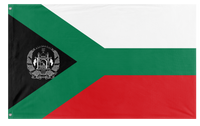 A mockup of the custom flag 'Afczechistan flag' on a white background