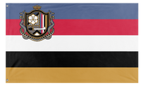 A mockup of the custom flag 'San Magnolia flag' on a white background