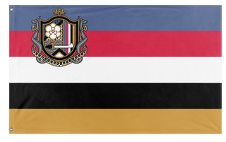 A mockup of the custom flag 'San Magnolia flag' on a white background
