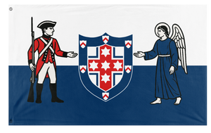 A mockup of the custom flag 'Australian Royalist flag' on a white background