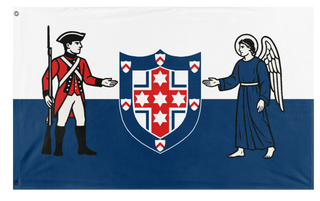 A mockup of the custom flag 'Australian Royalist flag' on a white background
