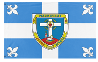A mockup of the custom flag 'Apostles of Infinite Love flag' on a white background