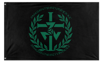 A mockup of the custom flag 'Sanguis Christi Triskelie flag' on a white background