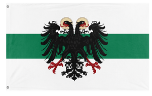 A mockup of the custom flag 'Republic of Eastern Bulgaria flag' on a white background