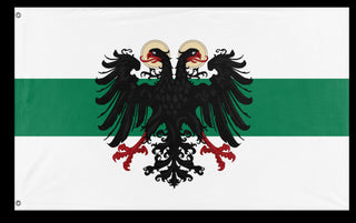 A mockup of the custom flag 'Republic of Eastern Bulgaria flag' on a white background