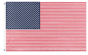 A mockup of the custom flag 'Cursed US flag' on a white background