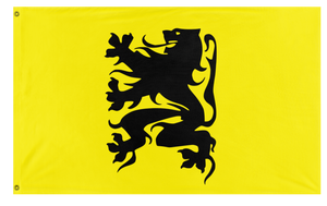 A mockup of the custom flag 'Flanders Flag' on a white background