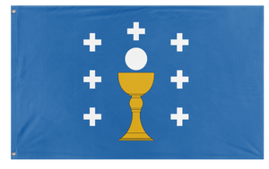 A mockup of the custom flag 'Galicia flag' on a white background