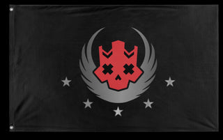 A mockup of the custom flag 'Chaosdiver flag' on a white background